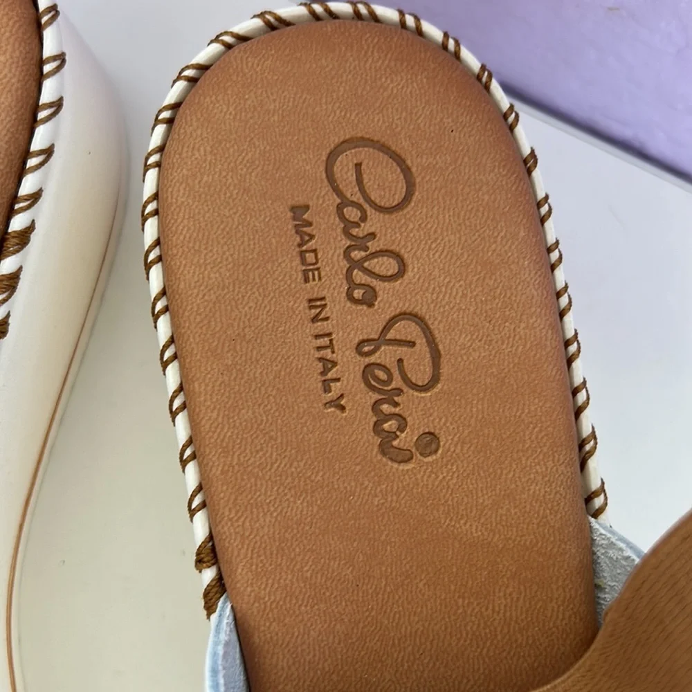 Leather slides made in Italy